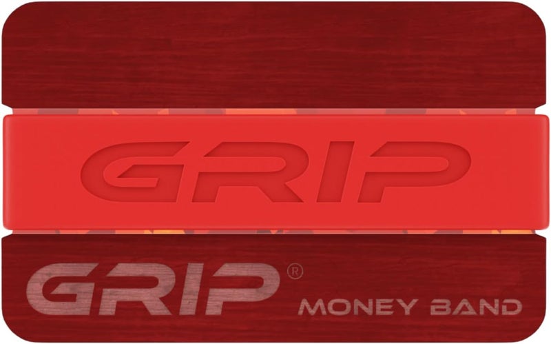 Grip Money Band - BLOOD RED - Premium Silicone Band for Cash & Cards - Slim & Durable Design - Image 1