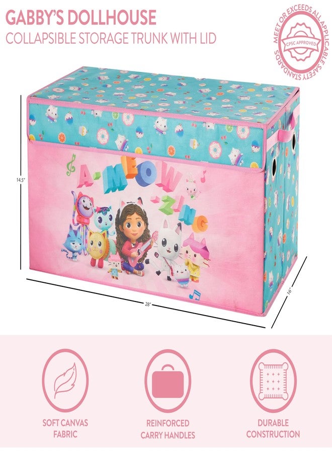 Idea Nuova Gabbys Dollhouse Collapsible Childrens Storage Trunk, Durable with Soft Lid, 28.5"x14.5"x16" - Image 2