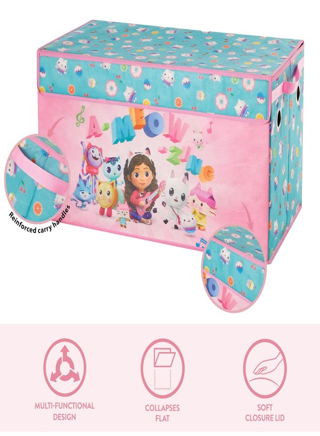 Idea Nuova Gabbys Dollhouse Collapsible Childrens Storage Trunk, Durable with Soft Lid, 28.5"x14.5"x16" - Image 3
