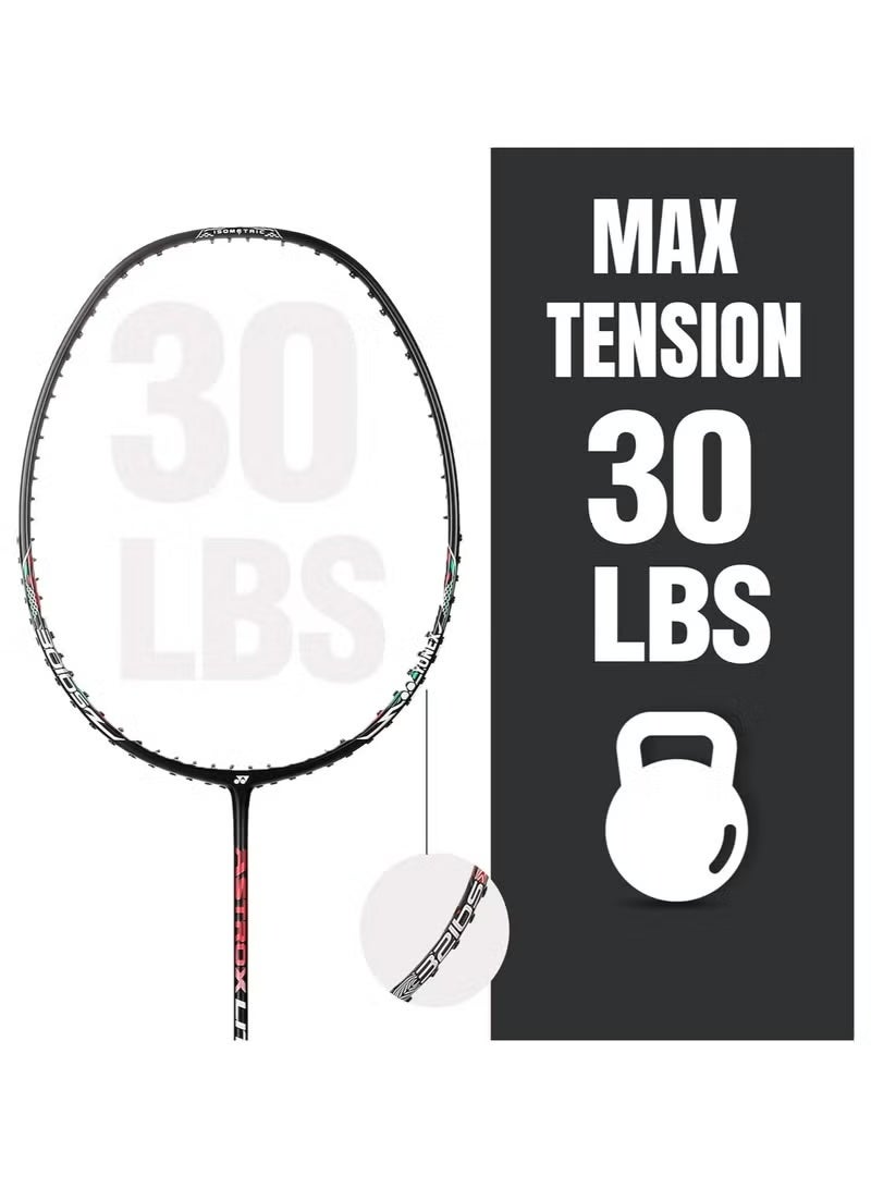 Yonex Astrox Lite 37i Graphite Badminton Racquet | 30 lbs Tension | Lightweight | Isometric Head Shape | Solid Frame & Slim Shaft | Black, Standard, G4 5U Grip - Image 3