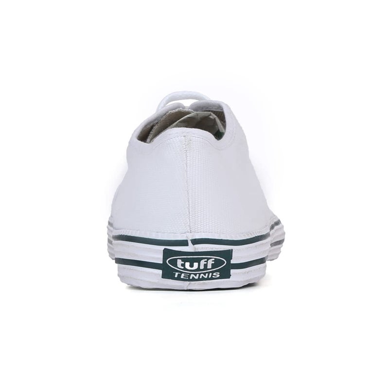 TUFF حذاء مدرسة التنس، حذاء رسمي للأولاد والبنات باللون الأبيض - Image 3