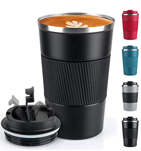 Coffee Mug 12oz  Insulated Coffee Travel Mug Spill Proof with Leakproof Lid Vacuum Stainless Steel Thermos Coffee Tumblers to GO Reusable Coffee Cup for Men and Women for Hot  Cold Drinks