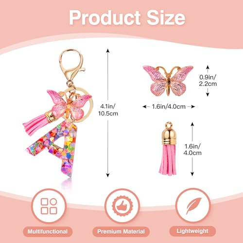 Lingdeer Personalized Makeup Bag with Initial Keychain, Custom Initial Monogram Small Travel Cosmetic Toiletry Bag, Birthday Gifts for Women Bridesmaid Teacher (A) - Image 4