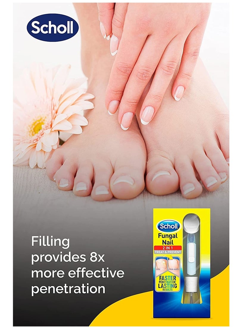 Scholl - 2-in-1 Fungal Nail Treatment kills 99.9% of nail fungus - Image 1