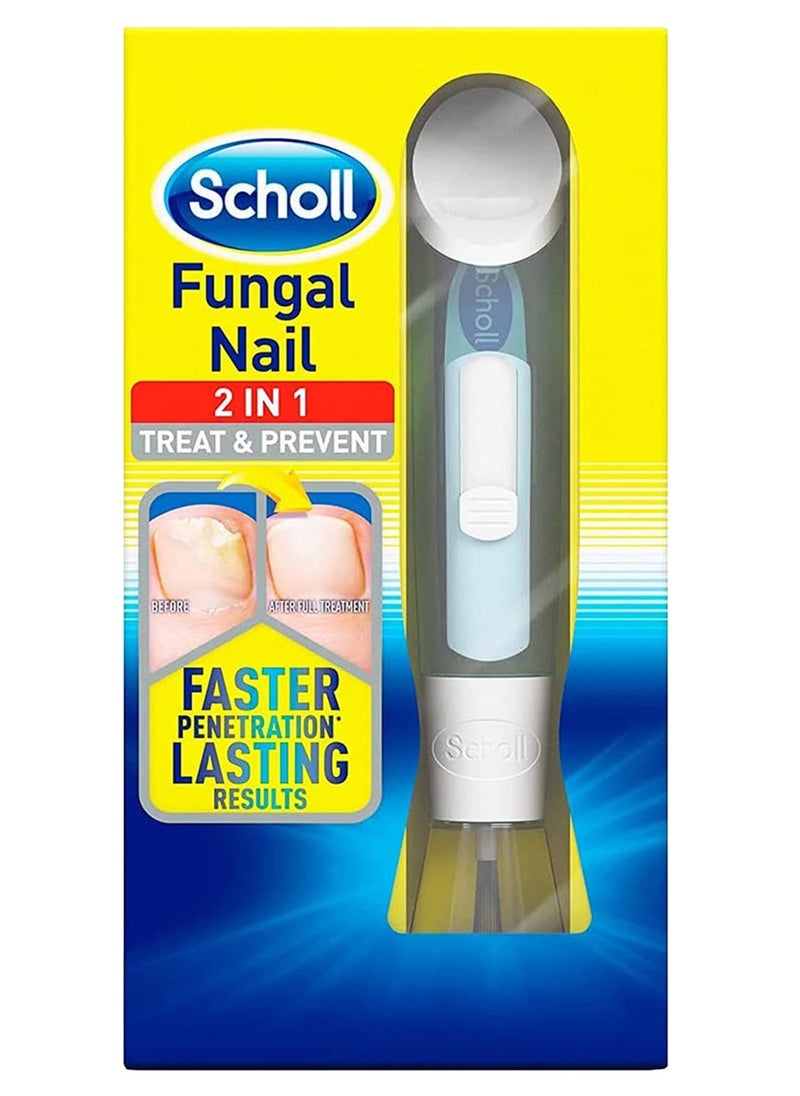 Scholl - 2-in-1 Fungal Nail Treatment kills 99.9% of nail fungus - Image 1