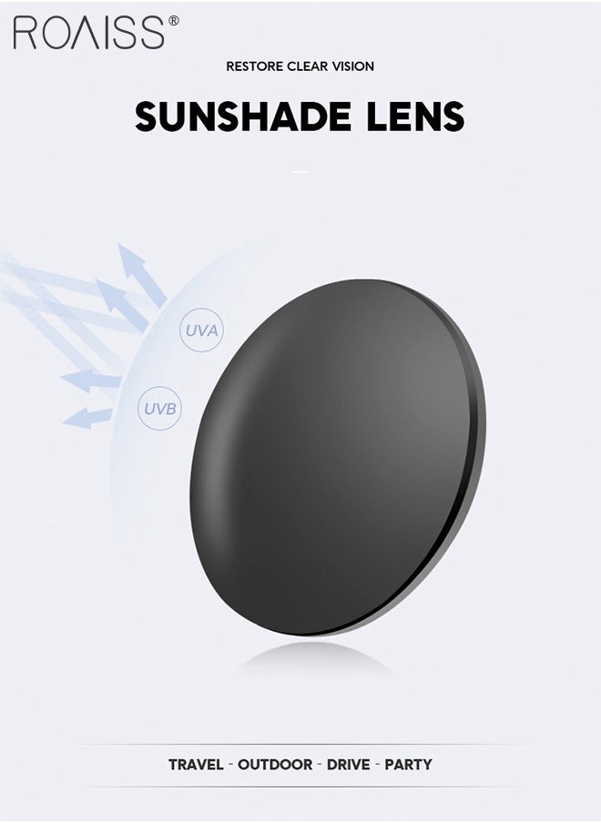 roaiss - Square Sunglasses for Men Women, UV400 Protection Trendy Anti-Glare Classic Sun Shades with Glasses Case for Shopping Party Travel 67mm - Image 1