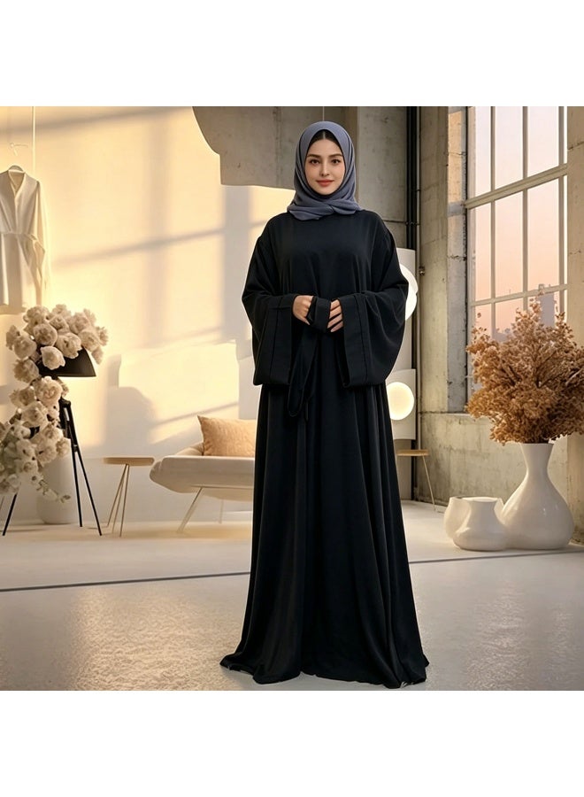 فستان نيدا بلون واحد بسيط ومتعدد الاستخدامات، الأكثر مبيعًا عبر الحدود، رقم 6394 - Image 3