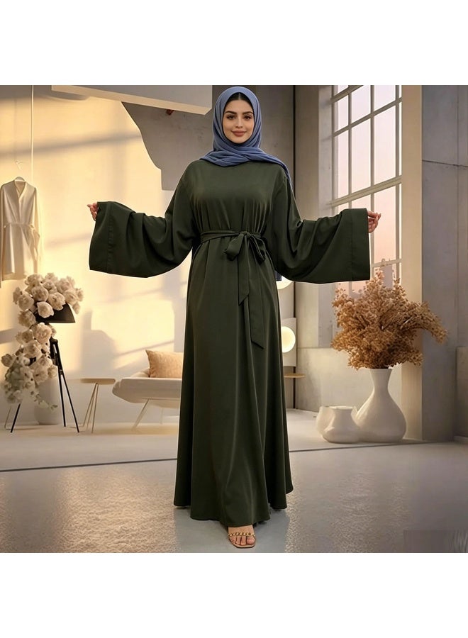 فستان نيدا بلون واحد بسيط ومتعدد الاستخدامات، الأكثر مبيعًا عبر الحدود، رقم 6394 - Image 4