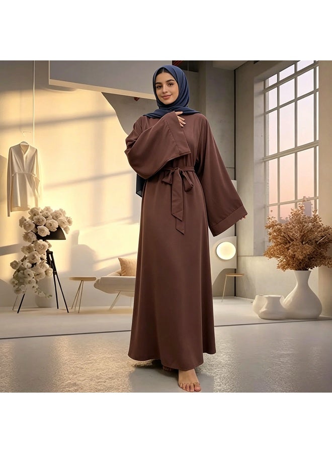 فستان نيدا بلون واحد بسيط ومتعدد الاستخدامات، الأكثر مبيعًا عبر الحدود، رقم 6394 - Image 5