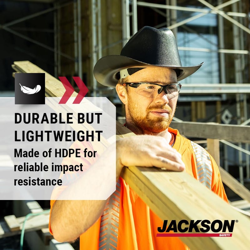 Jackson Safety خوذة جاكسون سيفتي كاوبوي - غير مهوّاة، حافة كاملة، خوذة أمان بتعليق 4 نقاط للرجال والنساء - متوافقة مع ANSI Z89.1 فئة E و OSHA - مصنوعة في الولايات المتحدة - Image 2