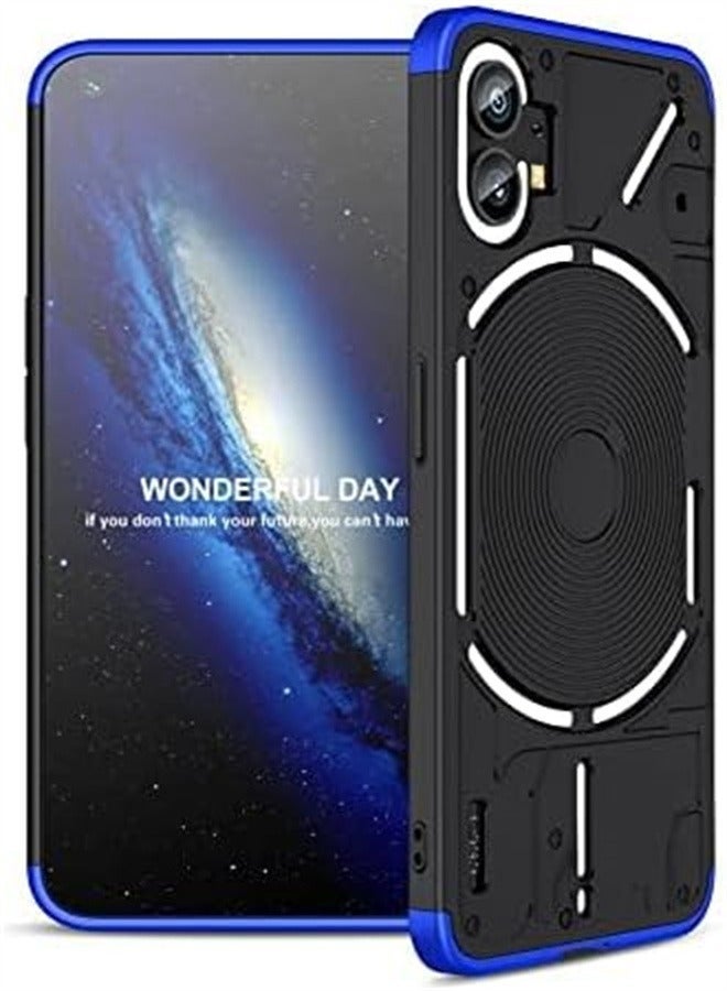 Arabest Compatible with Nothing Phone 1 Phone Case, Hard PC Matte Back Shell Premium Slim 360 Degree Full Body Protective Shockproof Ultra Thin Cover for Nothing Phone (1) (Blue) - Image 1