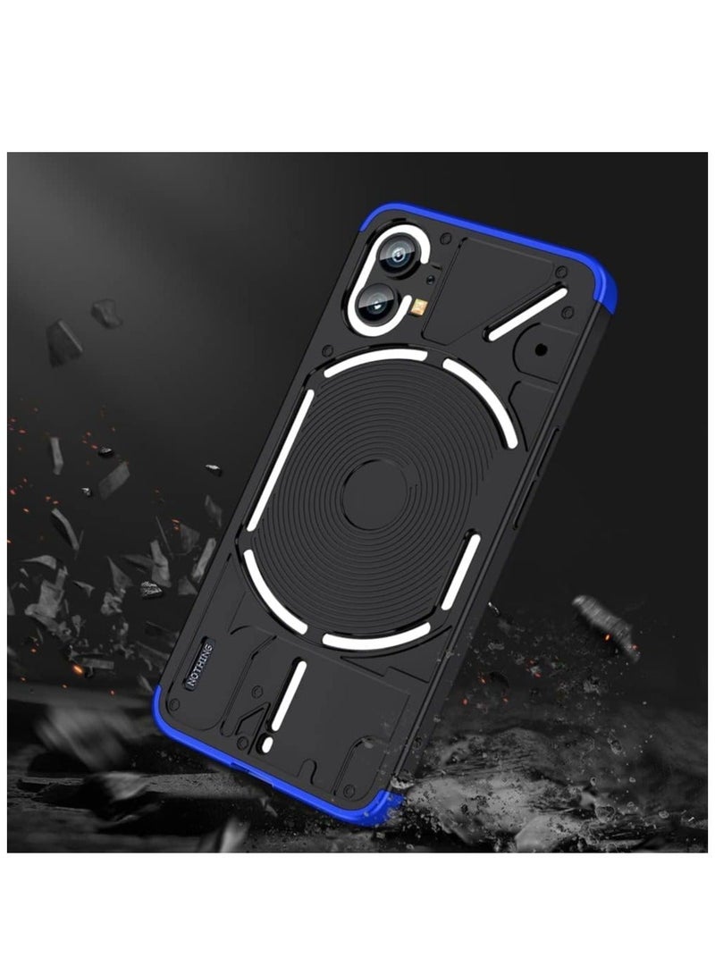 Arabest Compatible with Nothing Phone 1 Phone Case, Hard PC Matte Back Shell Premium Slim 360 Degree Full Body Protective Shockproof Ultra Thin Cover for Nothing Phone (1) (Blue) - Image 3