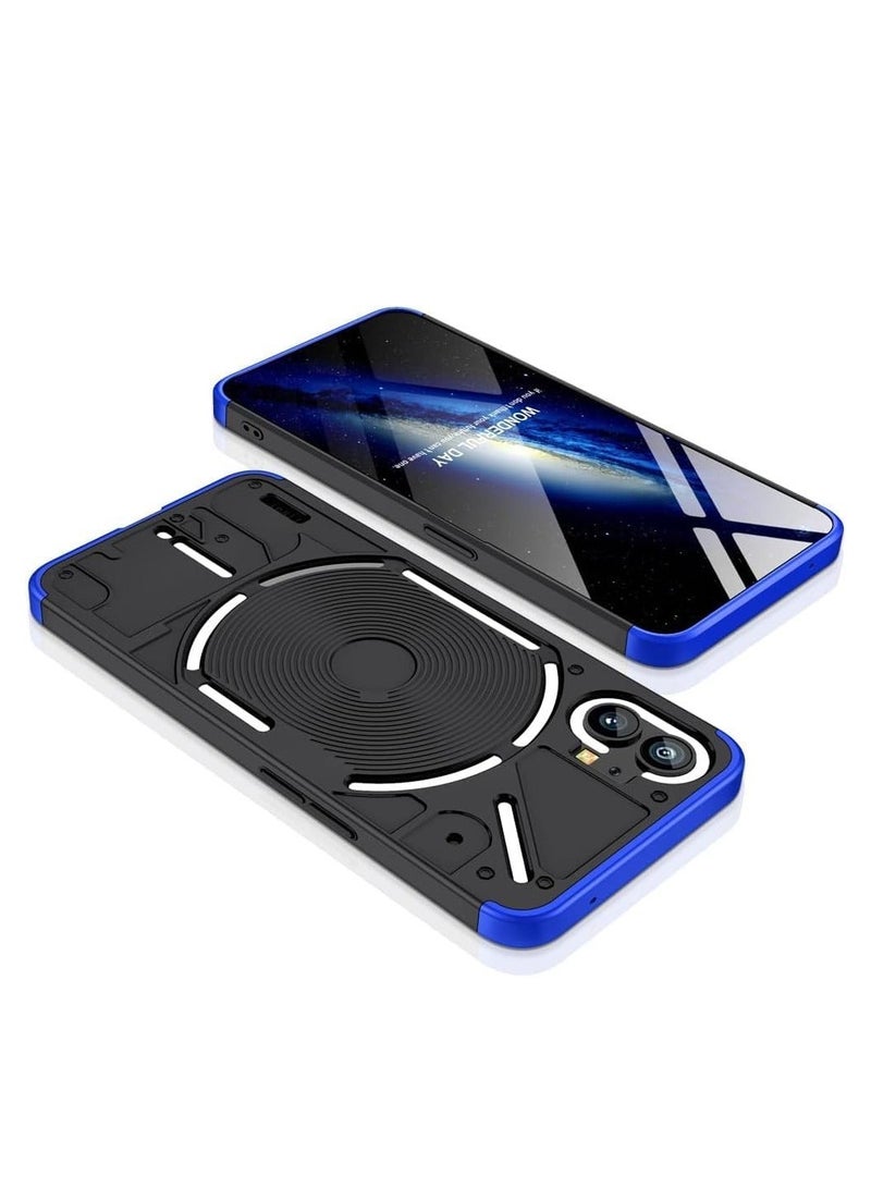 Arabest Compatible with Nothing Phone 1 Phone Case, Hard PC Matte Back Shell Premium Slim 360 Degree Full Body Protective Shockproof Ultra Thin Cover for Nothing Phone (1) (Blue) - Image 2
