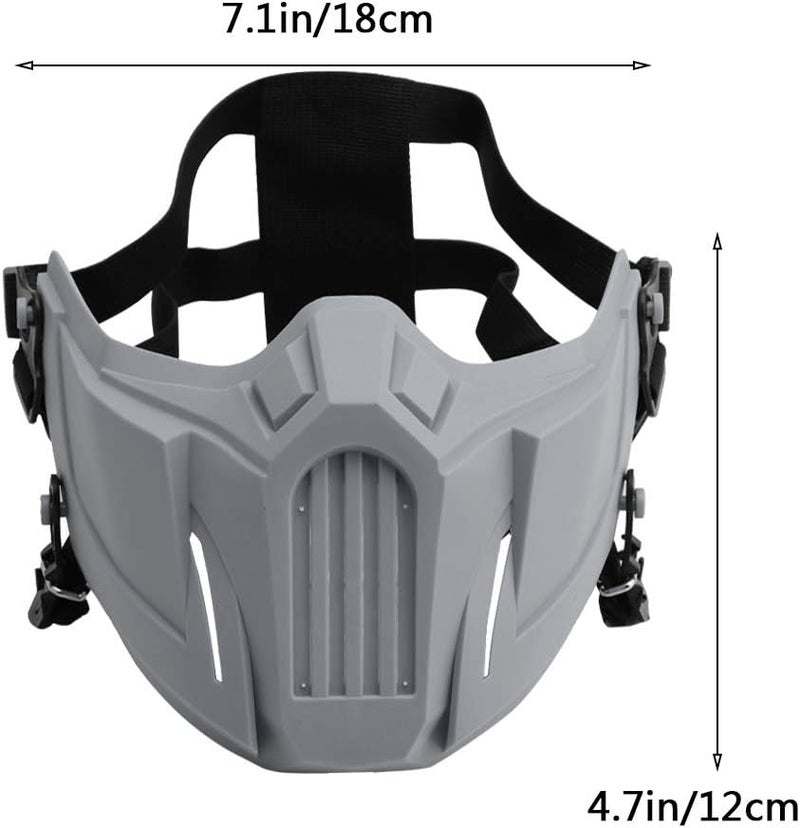 Aoutacc Airsoft Half Face Masks, Tactical Paintball Mask Protective Gear for CS BBS Hunting Paintball Shooting - Image 3