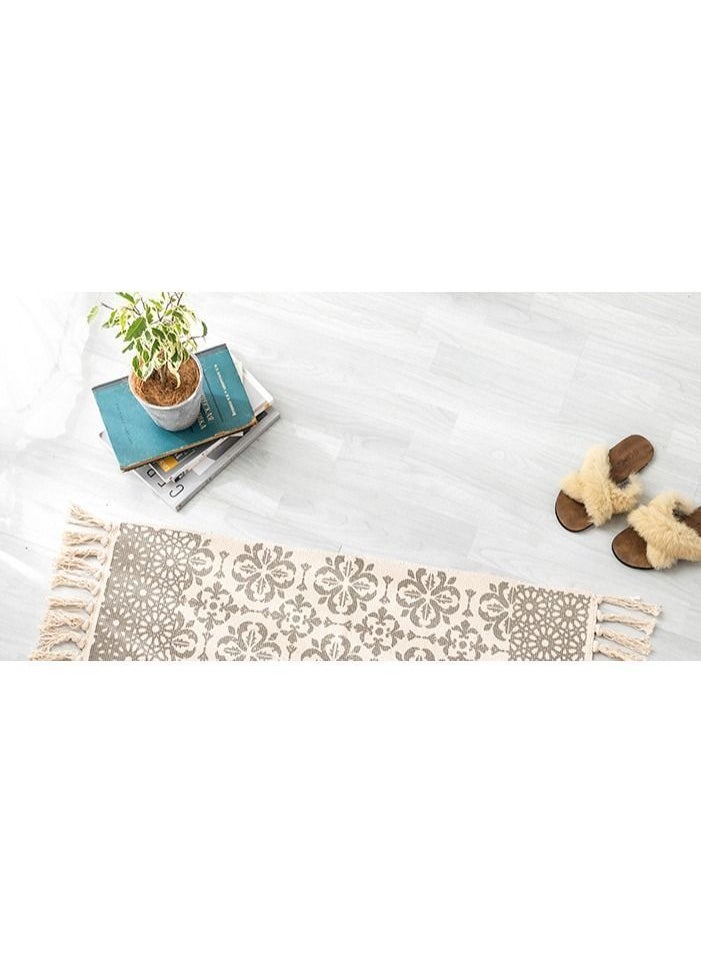 Generic - Ethnic Style Handwoven Tassel Carpet for Living Room Bedroom (Size 60×90CM) - Image 1