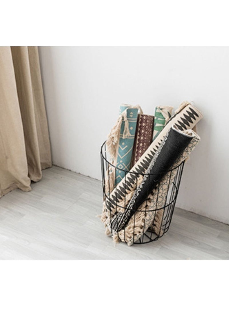 Generic - Ethnic Style Handwoven Tassel Carpet for Living Room Bedroom (Size 60×90CM) - Image 1