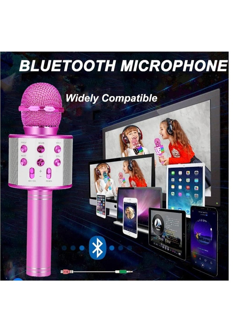 Bluetooth Karaoke Microphone Wireless Portable Singing Microphone for Kids Adult Karaoke Machine for Kids Toys Birthday Gifts Ideas - Image 3