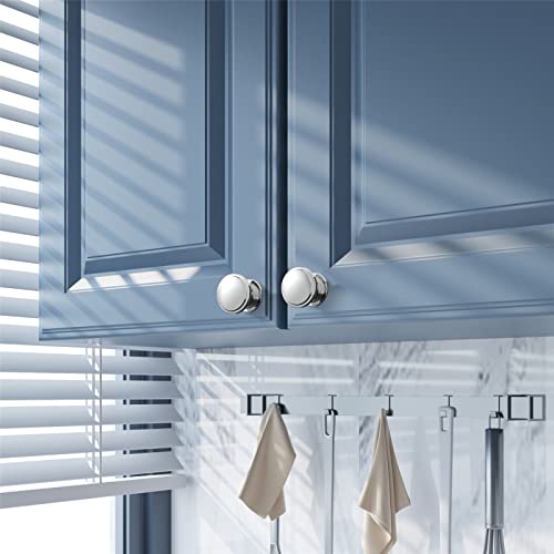Amerdeco 10 Pack Polished Chrome Cabinet Knobs 1-1/4 Inch(32mm) Single Hole Cabinet Pulls Dresser Knobs Round Drawer Knobs and Pulls for Bathroom Cabinets K0008 - Image 4