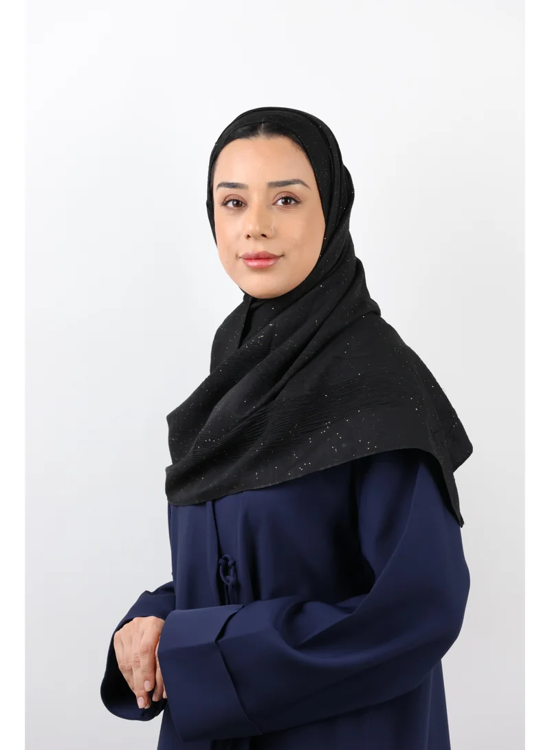 Jameela  Shimmer Crinkle Scarf (Black) for Women | Best Price UAE