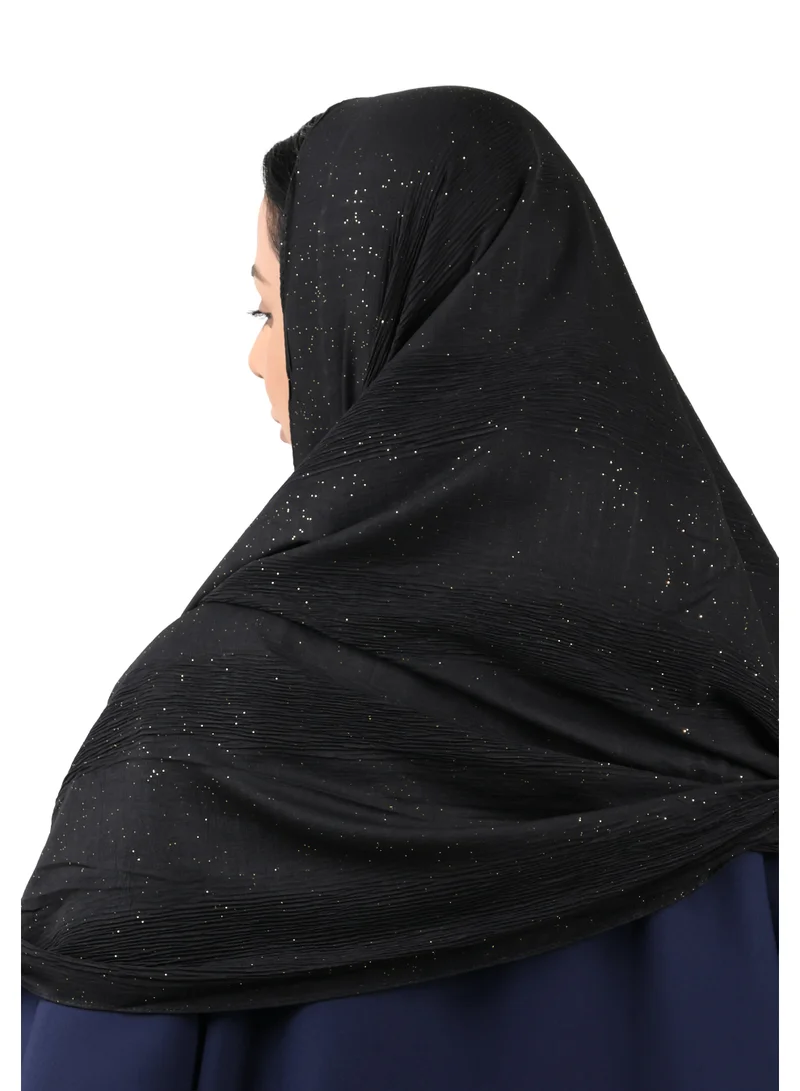 Jameela  Shimmer Crinkle Scarf (Black) for Women | Best Price UAE