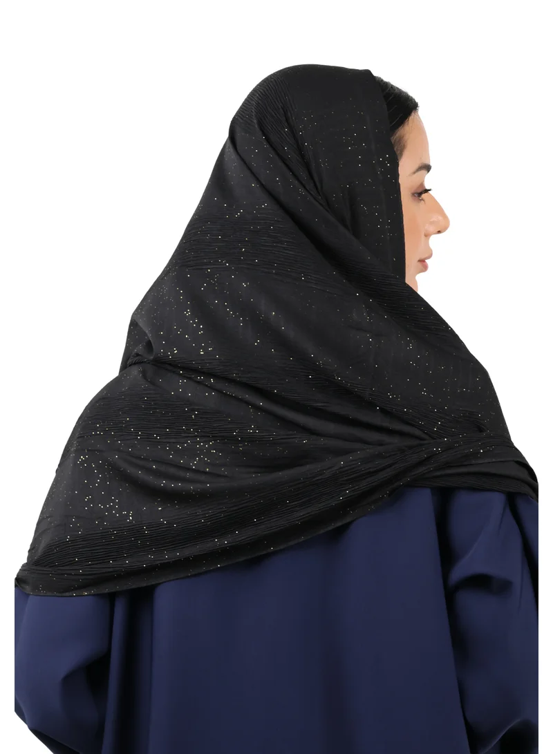 Jameela  Shimmer Crinkle Scarf (Black) for Women | Best Price UAE