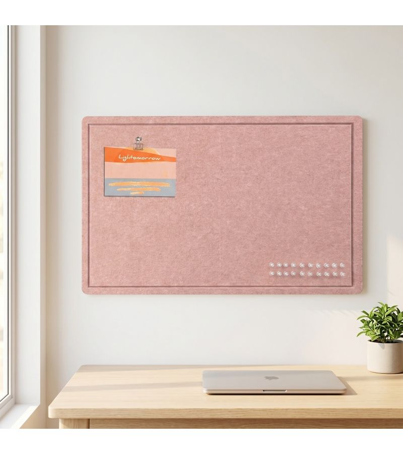 Purple Self Adhesive Felt Bulletin Board Foldable Office Wall Decor - Image 4