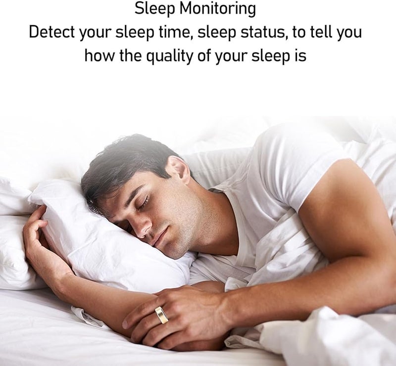 Smart Ring Health Tracker IP68 Bluetooth 5 1 Fitness Ring Gold Color Body Temperature Sleep Monitor - Image 5