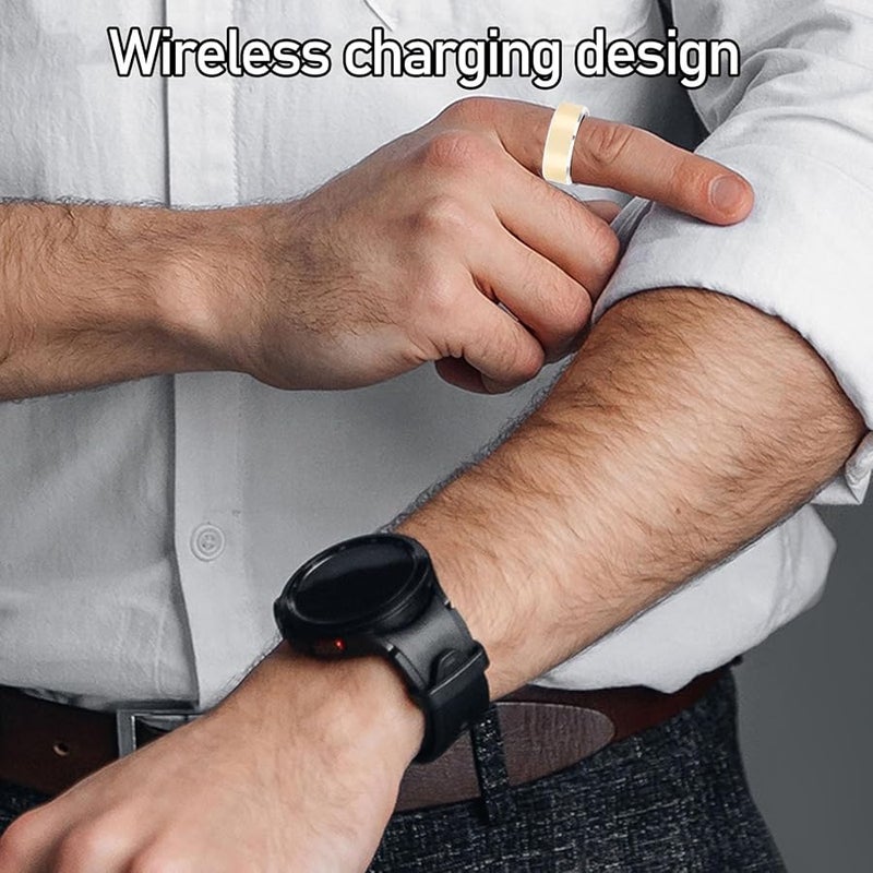 Smart Ring Health Tracker IP68 Bluetooth 5 1 Fitness Ring Gold Color Body Temperature Sleep Monitor - Image 4