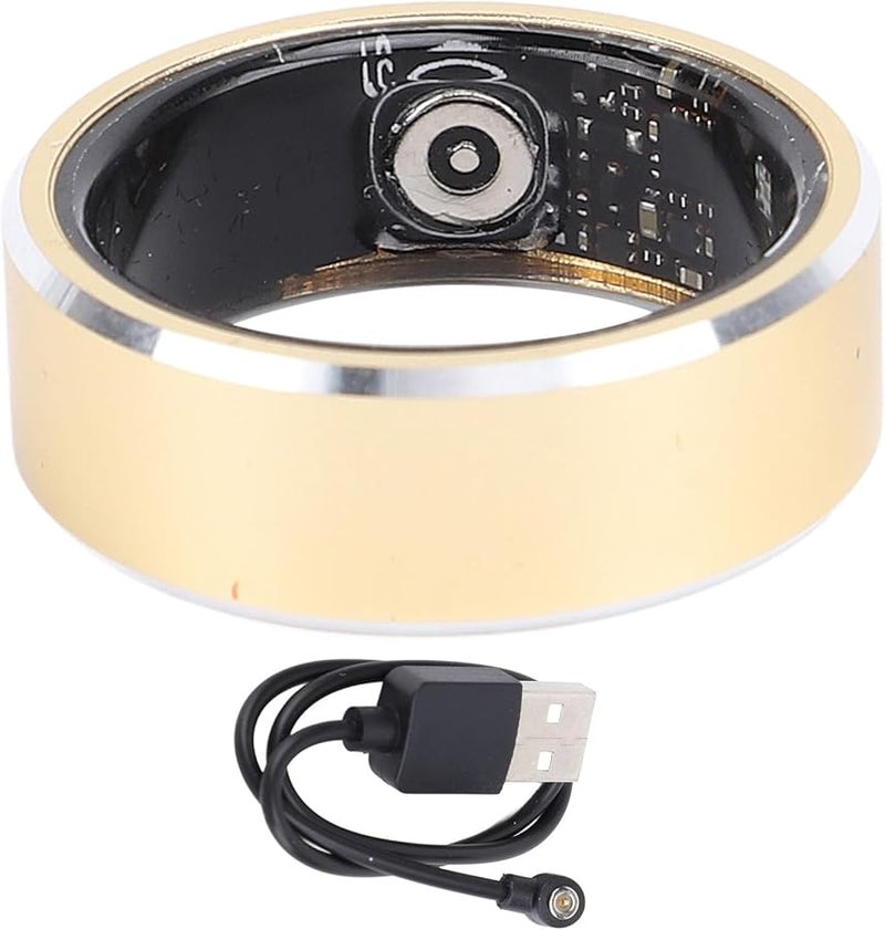 Smart Ring Health Tracker IP68 Bluetooth 5 1 Fitness Ring Gold Color Body Temperature Sleep Monitor - Image 1