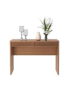 DANUBE HOME Easton Hall Table With 2 Drawers Multifunctional Living Room Table Space Saving Hallway Table Modern Design Console Table For Narrow Doorway L 120x29.8x85 Cm Brown  - Image 2