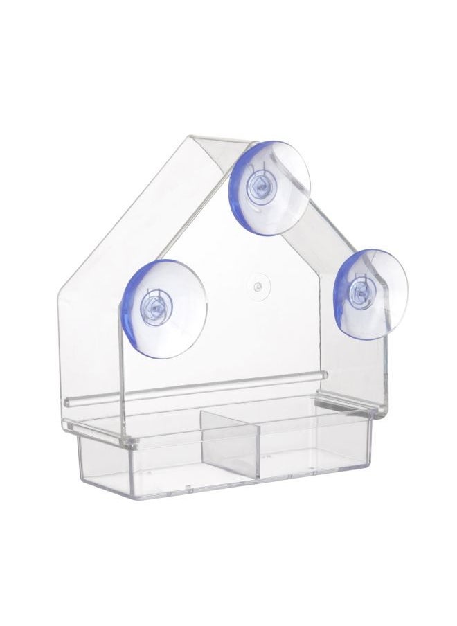 NIBEMINENT - Transparent Bird Feeder With Super Strong Suction Cups Clear - Image 1