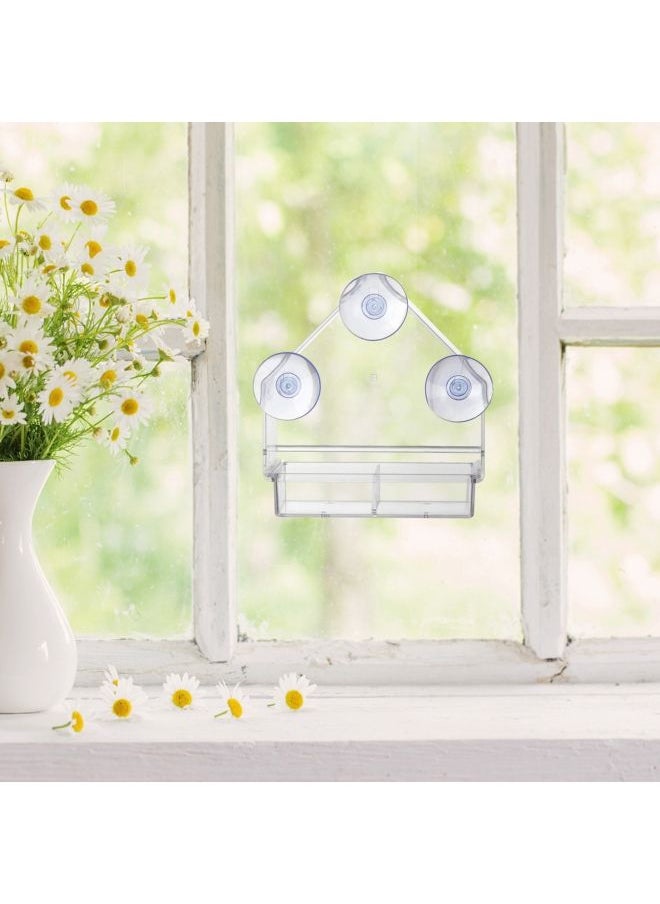 NIBEMINENT - Transparent Bird Feeder With Super Strong Suction Cups Clear - Image 1