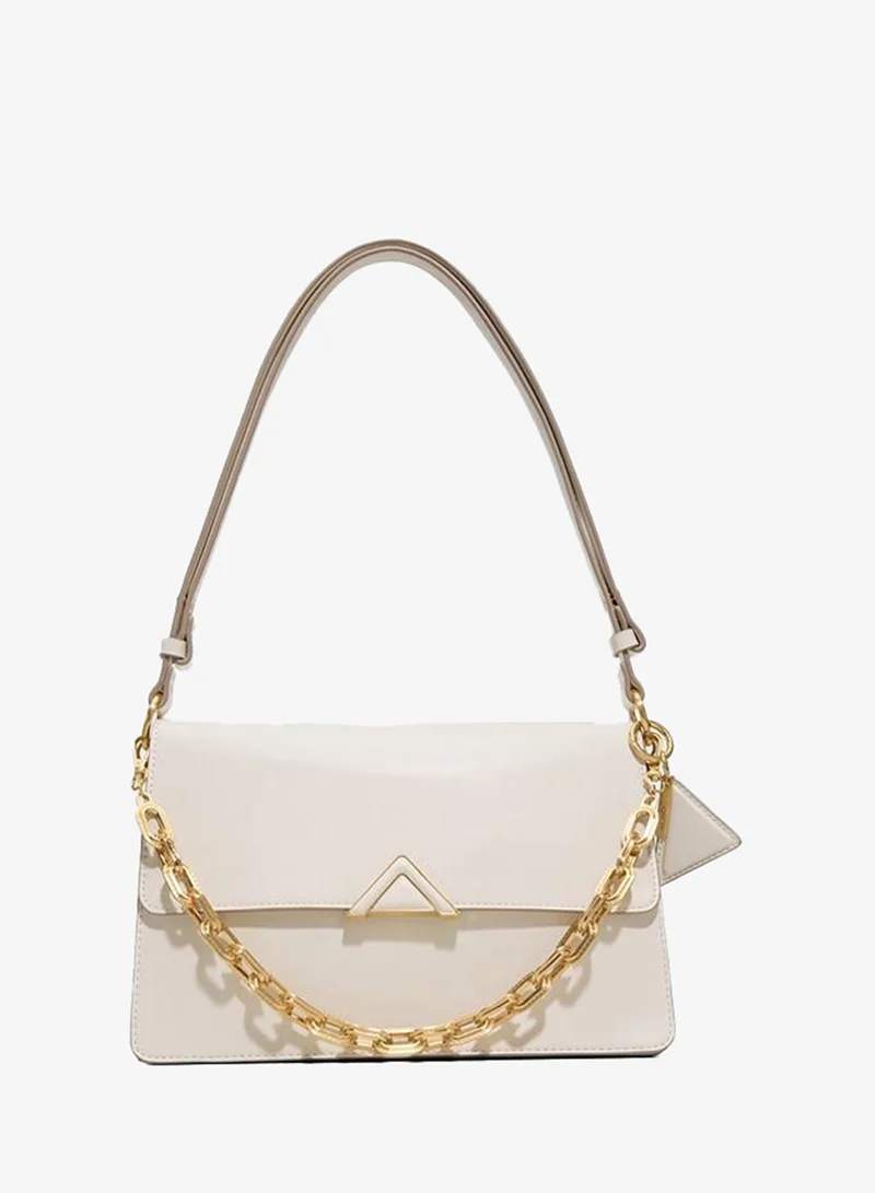 Luxebag Ladies Beige Shoulder Bag