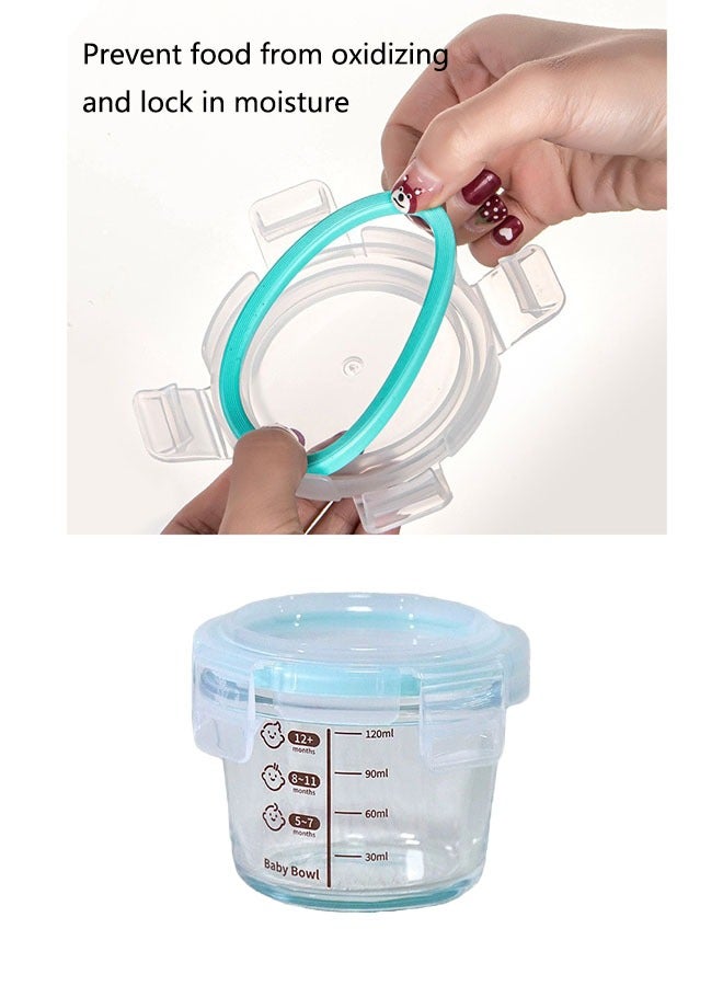 3-Piece Round Baby Food Containers, Leak-proof, Reusable Baby Food Storage Jars, Small Snack Containers with Lids for Babies and Kids, Microwave and Dishwasher Safe - Image 4