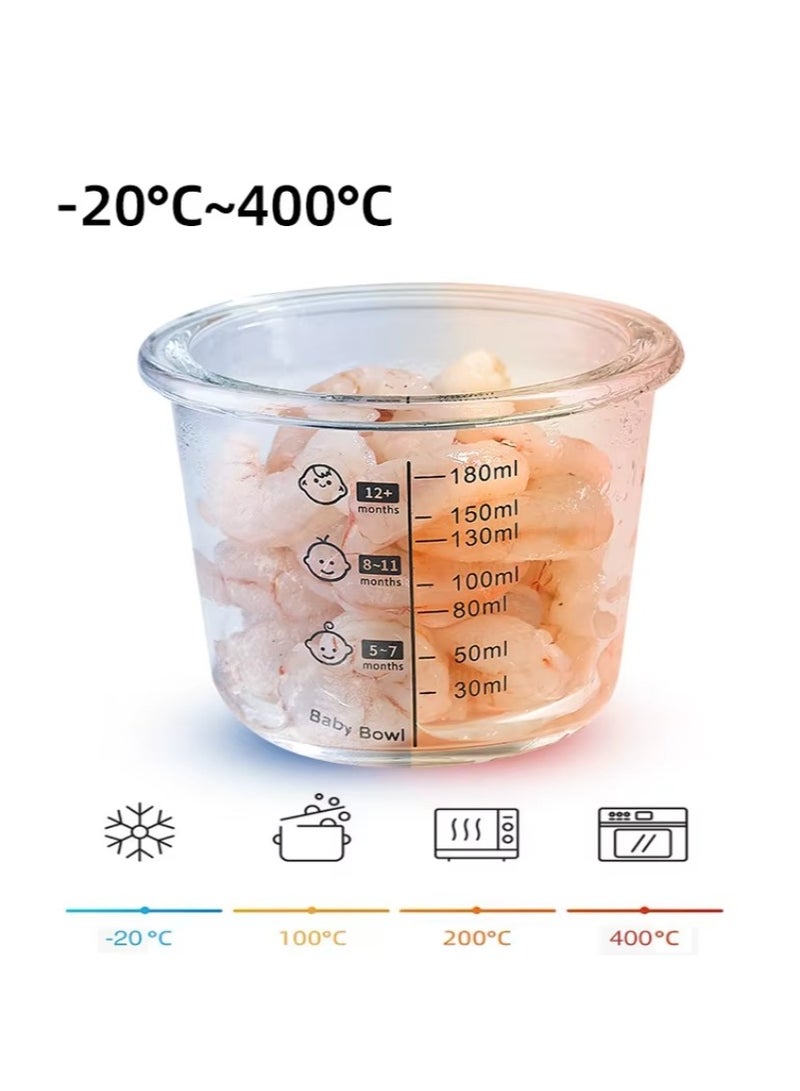 3-Piece Round Baby Food Containers, Leak-proof, Reusable Baby Food Storage Jars, Small Snack Containers with Lids for Babies and Kids, Microwave and Dishwasher Safe - Image 5