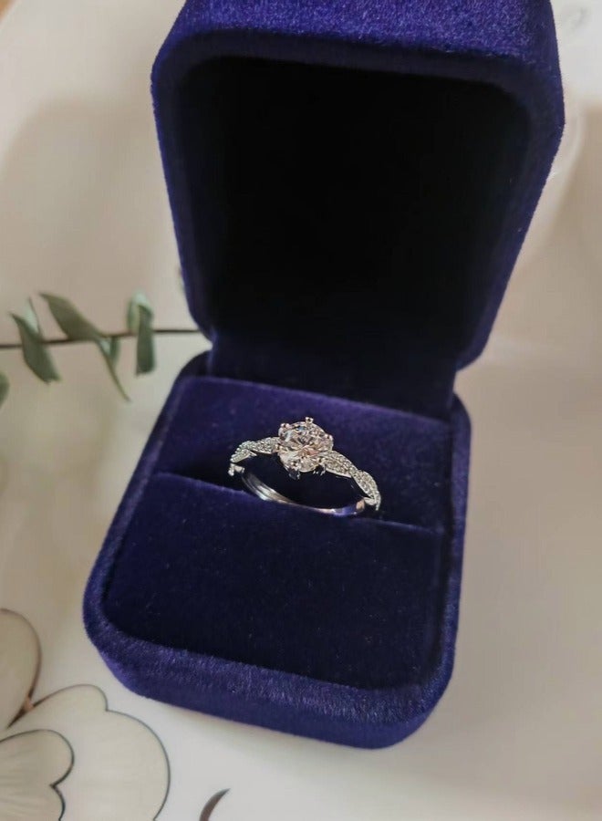 خاتم مفتوح 1 قيراط مع الزيركون للنساء خاتم للسيدات حجم قابل للتعديل ثمانية قلب ثمانية سهم مطلي ذراع ملتوي تصميم الماس الكامل هدية مثالية لعيد الأم وعيد الحب وعيد الميلاد وحفلات الزفاف والتخرج وحفلات المساء - Image 2