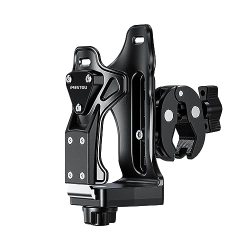 iMESTOU Motorcycle Cup Holder ATV Water Bottle Holder Compatible with 5090mm Dia Cups Drinking Bottles Fits for 1245mm Handlebars on Bike Scooter Stroller Golf Cart Wheelchair