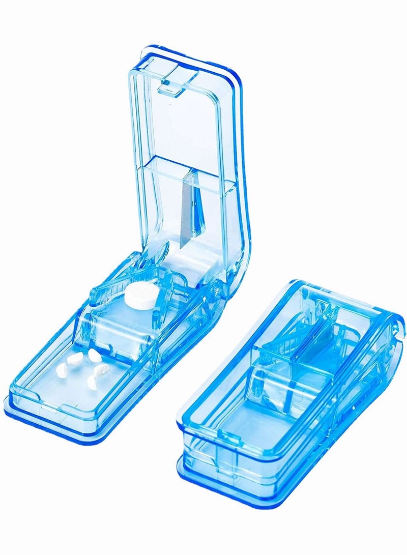 Generic Pill Cutter 2 in 1 Portable Pill Organiser for Cutting Pills Vitamin Tablets  - Image 1