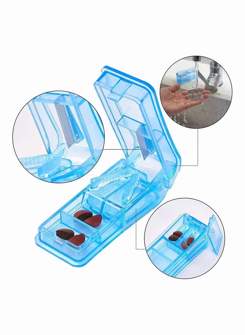 Generic Pill Cutter 2 in 1 Portable Pill Organiser for Cutting Pills Vitamin Tablets  - Image 2