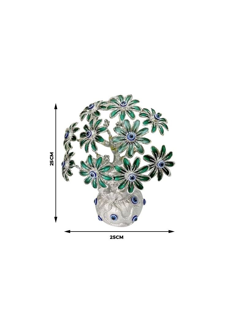 Grab Mantra Turkish blue eye silver tree of life for home protection - Image 2