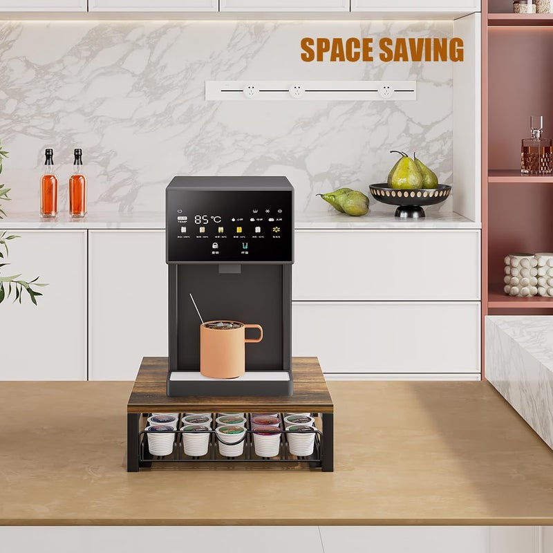 Dazioter Coffee Pod Holder Drawer 1 Tier for K Cup Capsule Pods Storage Organizer Under Coffee Pot Storage Sliding Drawer (Black, 1 Tier) - Image 5