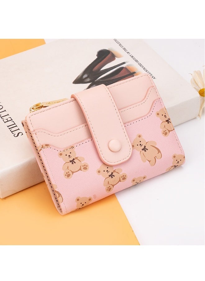 baellerry Women's Purse Short Cute Multi-card Pocket Purse Casual Printed Vertical PU Women's Bag  - Image 2