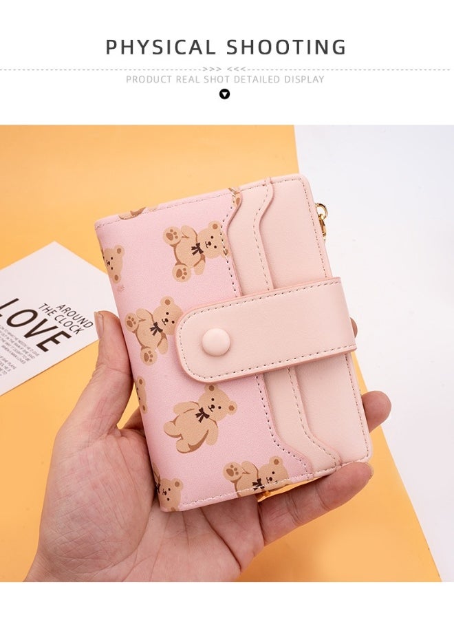 baellerry Women's Purse Short Cute Multi-card Pocket Purse Casual Printed Vertical PU Women's Bag  - Image 3