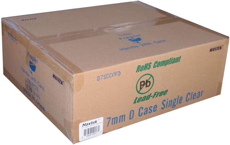 Maxtek 7mm Slim Clear Single CDDVD Case 100 Pieces Pack - Image 2