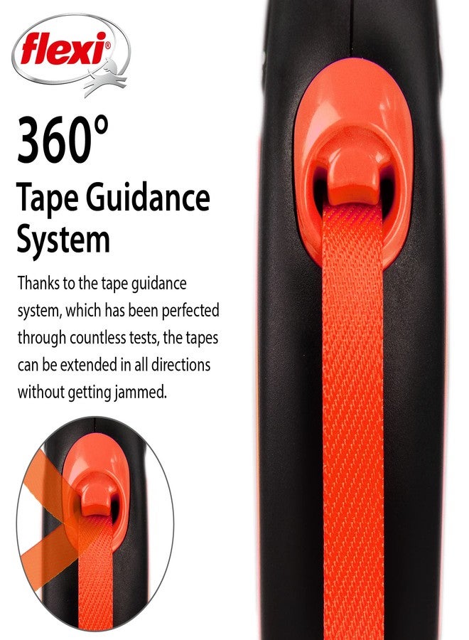 Flexi Retractable Dog Leash New Neon Tape Leash 5m/16ft, with Anti-Slip Grip Handle, Strong & Durable Lead Holds up to 15kg, for Small Dogs, Orange - Image 4