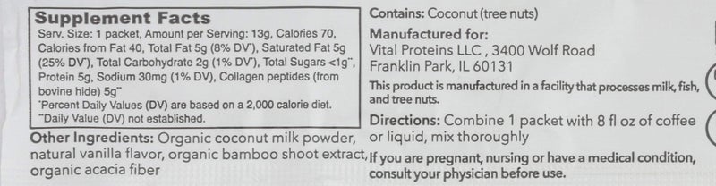 Vital Proteins Vanilla Collagen Creamer Single, 0.46 OZ - Image 2