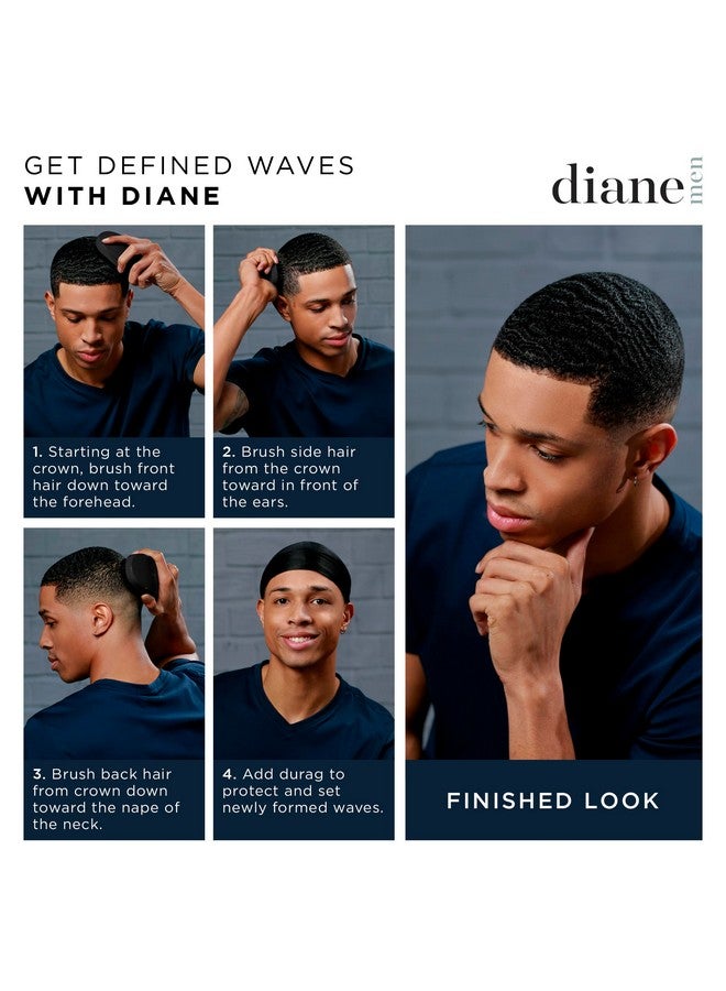 Diane 100% Boar Bristle Curved Club Wave Brush For Men And Women Soft Bristles For Fine To Medium Hair Use For Detangling Smoothing Wave Styles Soft On Scalp Restore Shine And Texture - Image 4