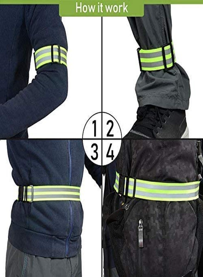 TOURUN Reflective Running Gear Belt for Night Walking/Running, Visibility Bands for Runners, Cyclists - Bicycle Pants Cuff Clips, Arm/Ankle/Leg Safety Bands (2 Bands) - Image 3