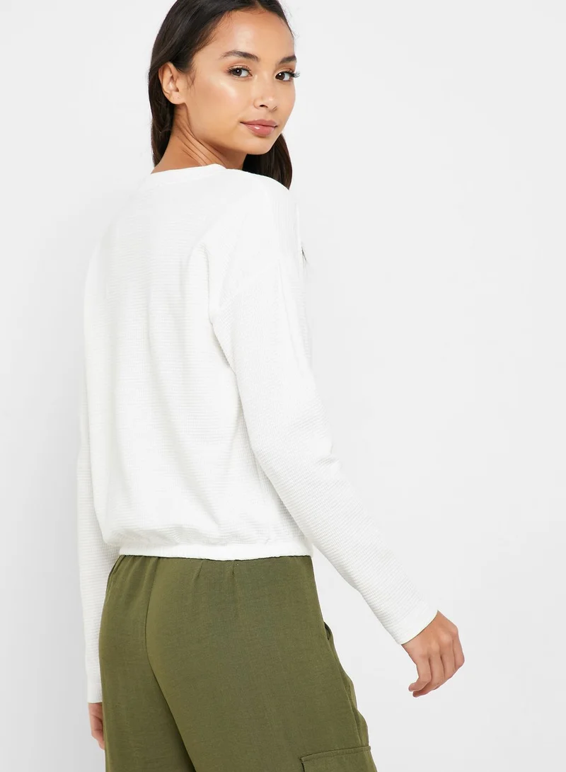 Ginger Waffle Slogan Sweater