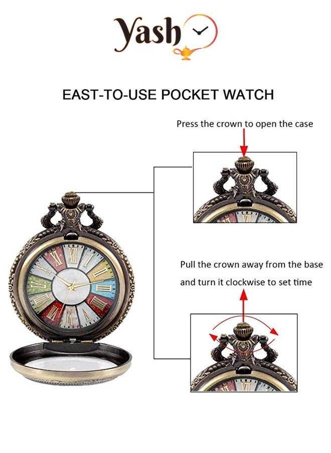 YASH - Yash Romanian Style Quartz Pocket Watches Collection - Image 1